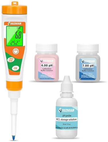 UIUZMAR Mat pH-mätare, digital pH-mätare för ost, deg och jästpasta mamma, pH-testare för mat, deg, pool, kött, öl, mjölk, akvarium