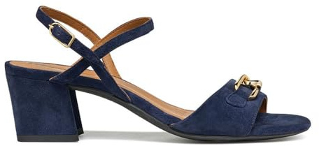 Geox Sandalo da donna D New Eraklia 50 Heeled, blu navy, 39.5 EU