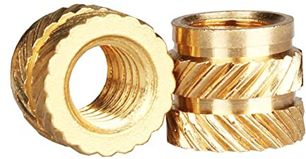 Rändelmuttern aus Messing M5 M6 60. PCS-Einsatz Rändelmuttern Messing Heißschmelzeinsatzmuttern Heizformen Kupfergewindeeinsätze Nuss (Color : M6x8x9)