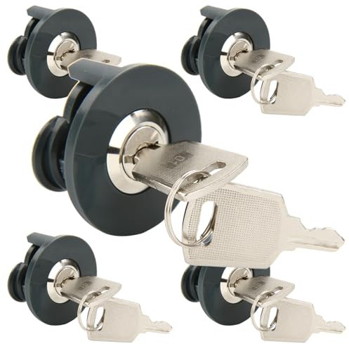 SEPOX 5 Stück Steckdosenschloss, identische Schlüssel, Abschließbare Steckdose mit Diebstahlschutz & Anti-Fremdobjekteinführung - für Innen & Außenbereiche