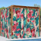 Linfye Rideaux D'extérieur Imperméable, Rose Rideau Exterieur Impermeable Perroquet Rideau pour Pergola Terrasse Cabane Tonnelle Jardin, Rideaux Occultant Thermiques 2 Pièces 132 x 213 cm