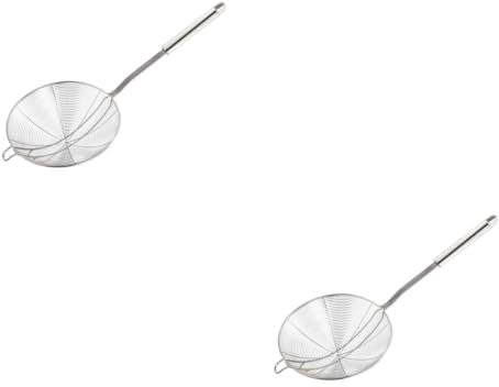 Cabilock Lot De 2 Passoires En Acier Inoxydable De 20 Cm De Diamètre Louche Écumoire En Maille Métallique Pour Casseroles Chaudes Écumoire Aide À La Poêle À Frire