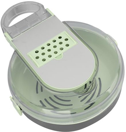 SIXRUN Küchenreiben-Set, 8 Schneidmodi, Edelstahlklingen, Multifunktionaler Gemüseschneider für Kartoffeln, Karotten, Küchenreiben-Set (GREEN)