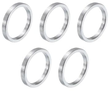 QUARKZMAN 5 Stück Edelstahl-Abstandshalter 12 mm Bohrung x 15 mm Außendurchmesser x 2 mm Länge Schrauben-Abstandsbuchse für 12 mm Innengewinde Schrauben, Bolzen und Stangen