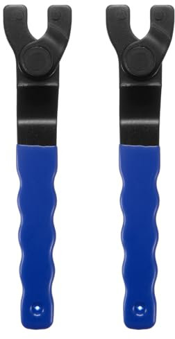 sourcing map 2pcs Angle Grinder Wrench 0.4-2(10-48mm) Range Universal Adjustable Lock Nut Pin Replacement Wrenches Spanner, Blue