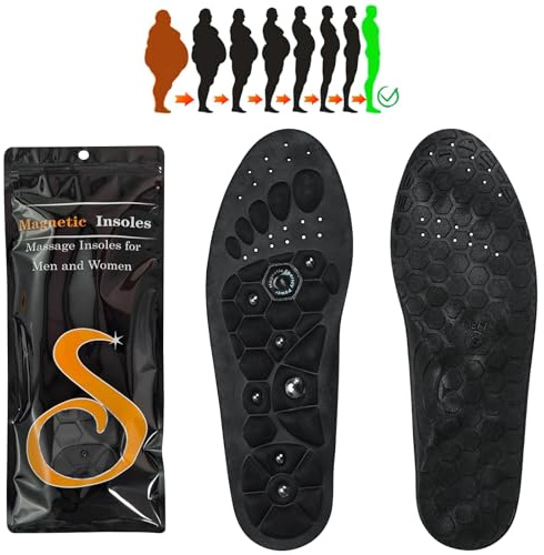 ROTRES Plantillas Magnéticas Para Adelgazar,Plantillas de Acupresión, Zapatos De Trabajo Para Aliviar La Fascitis Plantar,Plantillas Ortopédicas Transpirables Para Hombres Y Mujeres (35-39)