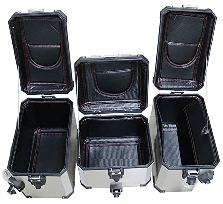 aqxreight Box Motociclistico + Scatola Laterale Contenitore Interno Laterale Coperchio Superiore Sostituzione della Borsa Interna per R1200GS R1250GS LC/ADV 2013-2019