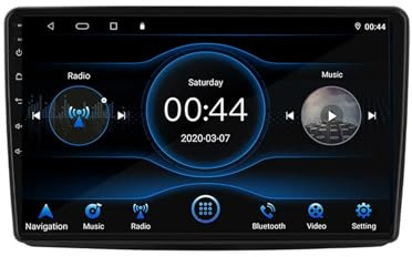 9 Pollici con Doppio DIN Schermo Autoradio Touch Screen- per Fiat Panda 169 2003-2012 conWireless CarPlay/Android Auto Posteriore, comandi al Volante GPS BT WiFi Mirror Link(K1 2+32G)