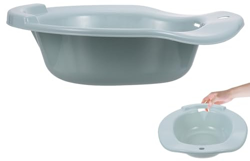 VICASKY Sitzbad für Toilette mit Hängendem Loch aus Blauem Pp Sitzfreies Design für Wochenbettpflege und Senioren zur Häuslichen Anwendung