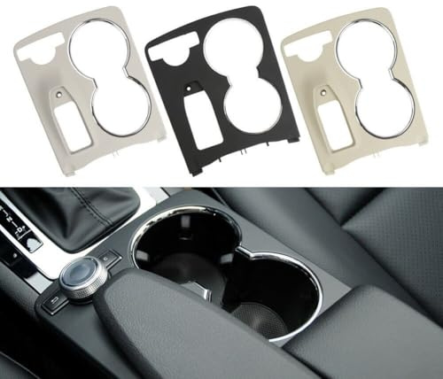 Cubierta para portavasos de consola central delantera para Mercedes para Benz Clase C W204 2007-2014 y Clase GLK X204 2007-2015 con números de referencia OE 204 680 0307/2308 (Clase GLK (gris)