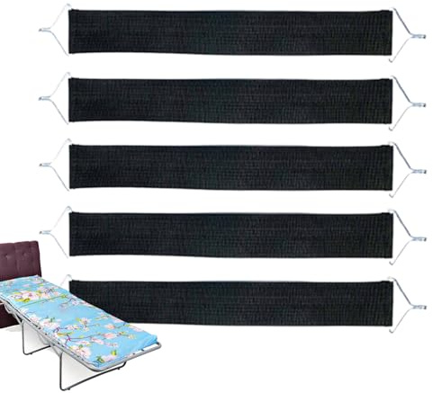 Tygbälten förvilstolsstolar – 5-pack elastiska ersättningsremmar, slitstarka säkerhetsbälten, reparationstillbehör förvilstol, stöd föruteplats förträdgårdsmöbler, hållbar utomhusstolsförstärkning