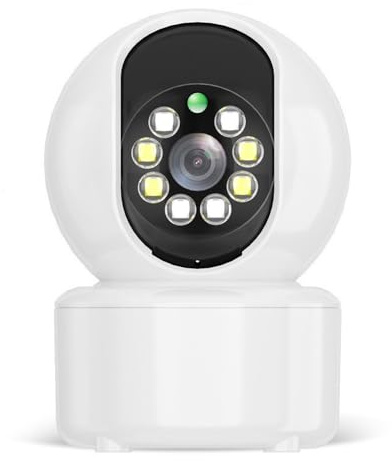 HUAJUN Robot de Caméra, 1080P Double Caméra Robotique, WiFi Mobile Pet Camera avec Croisière Automatique, Audio Bidirectionnel et Vision Nocturne pour Animaux de Compagnie Maison (Blanc)
