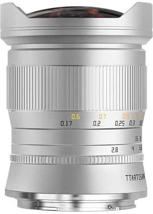 TTARTISAN 11 mm F2,8 Fischaugen-Kameraobjektiv, Vollformat Ultra-Weitwinkel Manueller Fokus Kameraobjektiv, Silber (for Nikon Z)