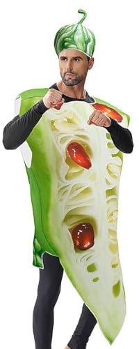 Costumi Halloween per adulti Divertente Senza Maniche Verdura Adulti Donne | Gilet Vegetale Cosplay Props Per Halloween Interno Esterno Mascherata Teatro Palco Carnevale Festa Fotogr