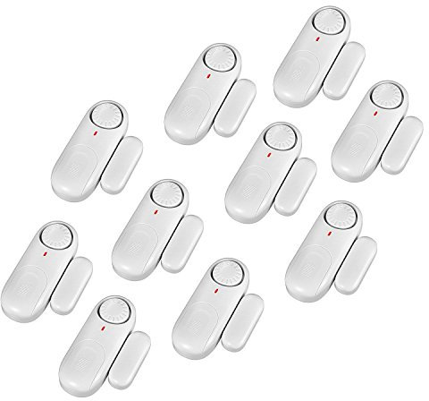 KERUI Wireless Alert System Window/Door Alarm with LOUD 110 dB Siren For Office/School/Hotel/Home Security (10-Pack)