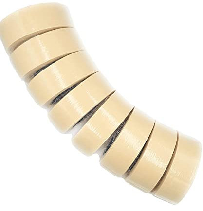 ACIT, Nastro di carta per mascheratura, nastro carta imbianchino, nastro per verniciatura, pittura, 50m x 38mm, Torre da 8 rotoli, nastro per carrozziere e lavori di pittura