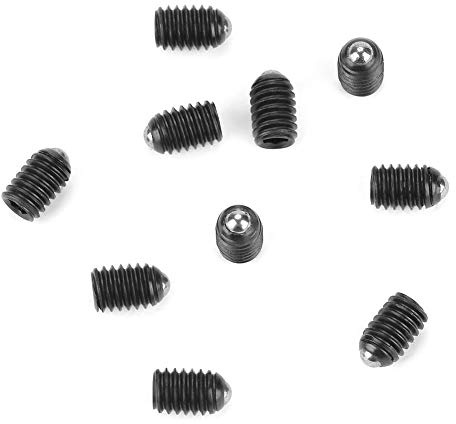 Madenschrauben Set, 10pcs M 4 Schraubgewinde Innensechskant Carbon Steel Ball Federnde Druckstücke Set Robust und langlebig(M4*6(10PCS))
