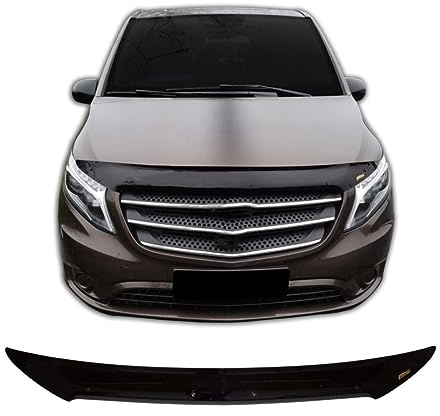 SCOUTT Motorhaubenschutz passend für Mercedes V Klasse/Vito/Viano W447 2014-2022, Windabweiser Insektenschutz Steinschlagschutz Passform Schwarz