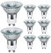 Sarveeta Bombillas halógenas GU10 de 35 W regulables, 220 V, GU10, 2 pines, 400 lm, 2800 K cálido (paquete de 8)