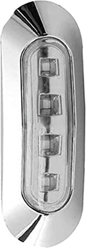 通用 Lot de 4 feux de position latéraux LED pour camion, IP65, Feux avant et arrière, Indicateur de position, Lumière d'avertissement pour caravane, bateau, camion, camping-car, remorque (Blanc)