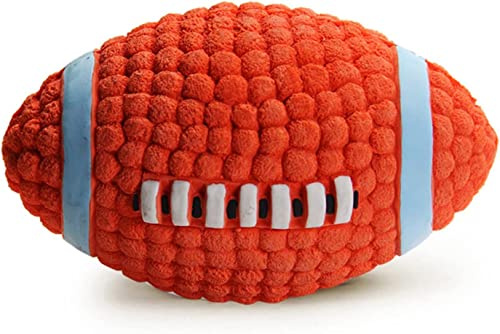 CABLEPELADO Pelota Rugby para Perro | Juguetes para Perro con Sonido | Pelota Perros con Sonido | Squeak Juguetes Perros | Juguetes Masticar de Perros | Medida 9 cm