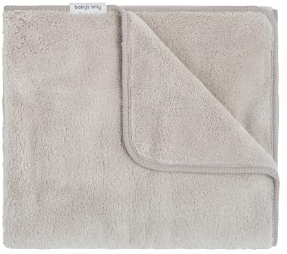 Baby's Only - Babydecke Cozy - Baby Bettwäsche - Für kältere Tagen - Wiege und den Kinderwagen - aus Teddy-Stoff - Für Jungen und Mädchen - Urban Taupe - 70x95 cm