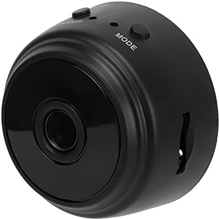 Mini Cámara, Cámara de Vigilancia Inalámbrica WiFi en Tiempo Real para Oficina (Negro)