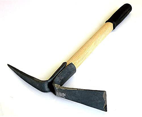 YZJSSL Creusement et désherbage Lourds, binage et désherbage, pioche forgée, Manche Dur en Acier Pur