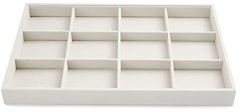 Oirlv Stackable 12 Girds Schmucktabletts Schmuck Lagerung Tray Showcase Display Organizer