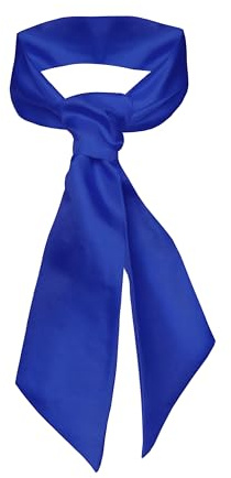 Remo Sartori - Cravatta Foulard in Seta Donna Bandeau Sciarpina per Collo, Borse e Polso (Blu Elettrico)