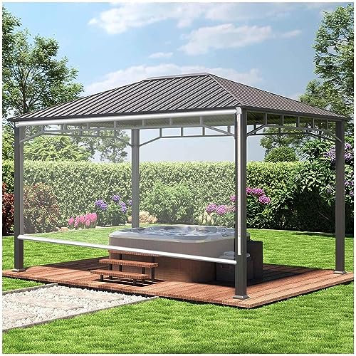 Durchsichtige Pvc-rollos, Transparente Wasserdichte Rollläden, Winddichte Seitenzugrollos Außen Jalousien, Thermische/regenschutz Vorhänge Für Büro/badezimmer Trennwand,WxH-80x150cm/31.5*59in
