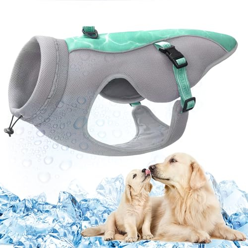 Sommer Hund Kühlweste Geschirr Atmungsaktive Mesh Hund Kühler Jacke Kühle Bequeme Hundemantel Einstellbar Mit Reflektierenden Streifen Für Kleine Mittlere Große Hunde Im Freien Laufen Wandern Klettern