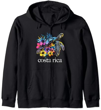 Costa Rica Meeresschildkröte Blumen Tauchen Surfer Souvenir Kapuzenjacke