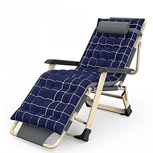 s Patio Recliners Outdoor-Liegestuhl ohne Schwerkraft mit Kopfstützenkissen, Faltbarer, Verstellbarer Stuhl, Chaiselongue, Stühle, Liege für Pool, Strand, Hof, Camping