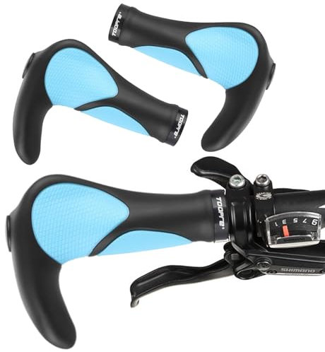 Impugnature per Biciclette,Liuer Manopole Bicicletta Ergonomiche,Manopole MTB,Universale Manopole Manubrio Bicicletta 22mm per MTB BMX Mountain Downhill/Foldable Urban Bicycles Scooter (B)