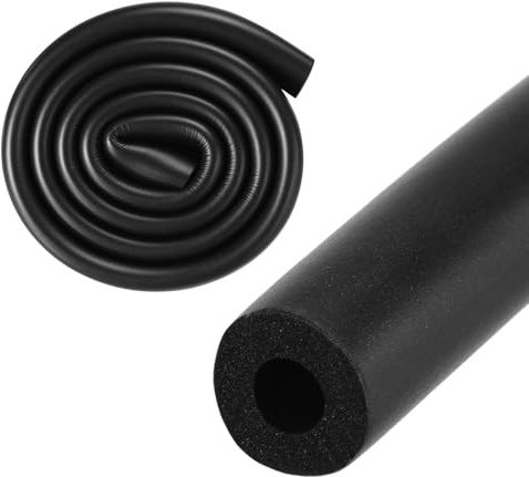 M METERXITY Rohrisolierschaumrohr 8mm ID 18mm OD 1m Länge Schwarz | weicher flexibler Schaumstoffschlauch Rohrisolierung, Für Griffunterstützung/Gitarrenständer/Dachgepäckträger