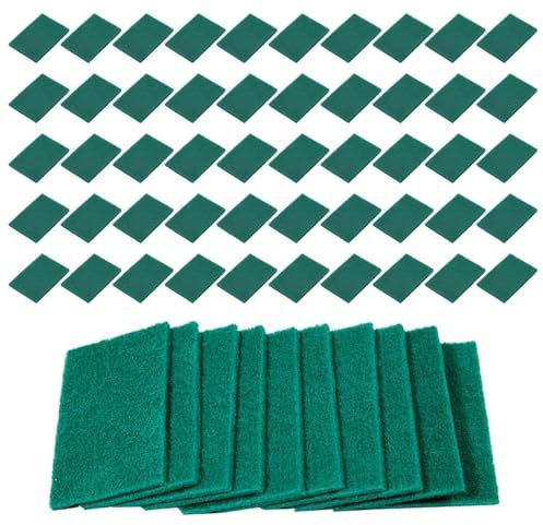 CWPFVQA Lot de 50 Chiffons À Récurer, Chiffons À Récurer Robustes, Chiffons De Nettoyage De Cuisine Anti-Rayures, Torchons Détachants, Chiffons À Récurer Réutilisables