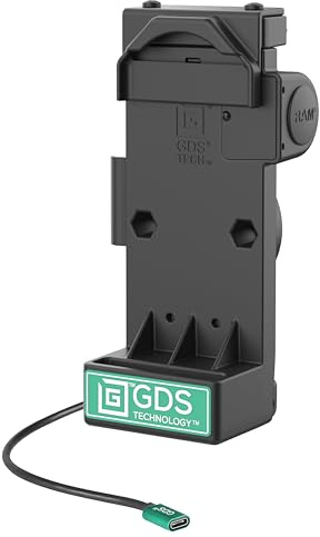 Ram Mounts GDS Uni-Conn Sprunggefederte Ladestation – 2-Lochmuster AMPS – USB-C-Anschluss (RAM-GDS-DOCK-V12-U1CPU)