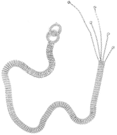 Namvo Strass midjebälte för kvinnor, justerbart kristallmidjebälte, diamant o-ring midjebälte för jeans, klänningar, festkläder, modeaccessoarer, 105 cm