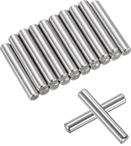 QUARKZMAN 25 Stück 5mm x 30mm Regalbodenträger, Regalstifte Zylinderstift, verstellbare Regalbodenhalter Bodenträger Edelstahl Silber (0,19 x 1,18 Zoll)