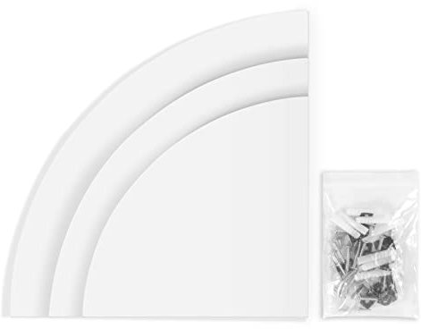 3 Stück Schwebendes Eckregal zur Wandmontage, Einfach zu Installierende Weiße Regale für Schlafzimmer, Wohnzimmer und Küche