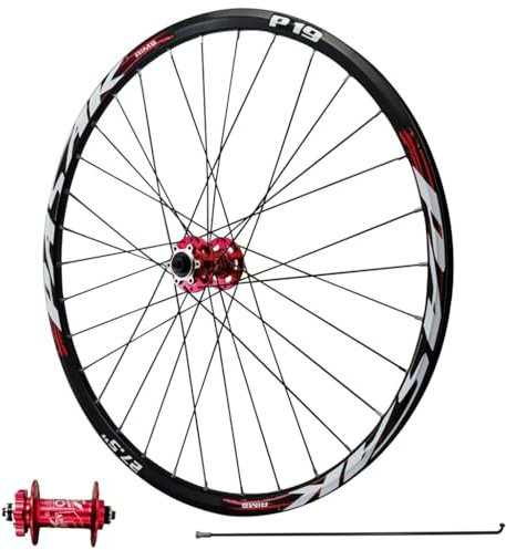 LPYDWZ MTB Fahrradlaufradsatz 26 27,5 Zoll 29 Zoll, Aluminiumlegierungsfelge HG Abgedichtetes Lager 142mm Steckachse 32H Vorder und Hinterradfelge for 7-12 Gang Kassette(QR Front Wheel,24 inch)