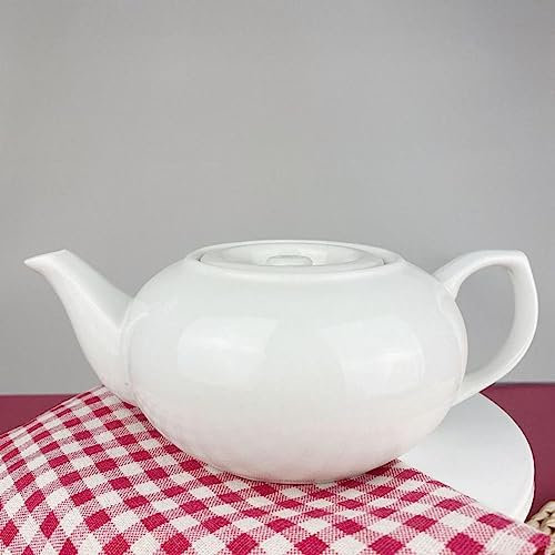 SBCGFY Tetera de Porcelana con infusor y Tapa, Tetera de 450 ml con Filtro de Acero Inoxidable para té, Leche, café, Oficina, hogar