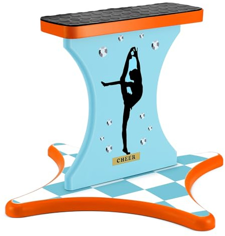 CroBlissful Cheer Balance Trainer 13.4 x 12.2 Inch Wooden Cheer Flyer Stand Cheer Stand for Flyers Cheerleading Stunt Balance Flexibility Trainer Equipment Promote Core Strength Coordination