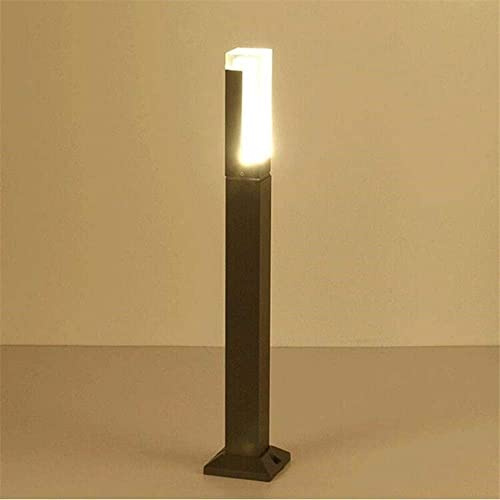 BLOOHK Moderna Lampada da Esterno a paletto, Impermeabile, Nera, con diffusore in Acrilico, Illuminazione a LED per Esterni, Giardino, Cortile, vialetto, Illuminazione del marciapiede