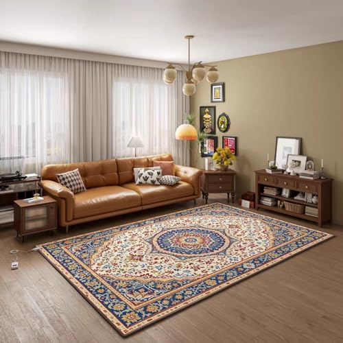 Labasuan Elektrisch beheizbarer Teppich, Graphen-Schnellheizmatte, abnehmbar, waschbar & mehrlagig für mehr Sicherheit, tragbare Fußmatte für Wohn- und Schlafzimmer(D,160 * 240cm)