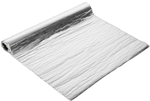 Nisorpa Asphalt Roofing Repair Roll, Roofing Felt Self-Adhesive Sheds Roofing Felt 100 x 500 cm, Aluminum Foil Bitumen Waterproof Roof Protector Underlayment Roll,Thermal Insulation, Silver