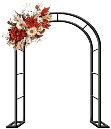 Outdoor Garden Pera Arch - Árbol de boda de hierro para plantas trepadoras, enrejado decorativo, disponible en tamaños de 80-350 cm (negro, 200 x 230 cm)