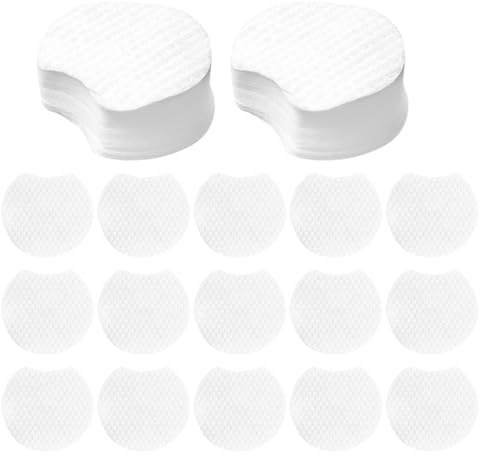 VICASKY 2400 Stück Sanfte Kosmetiktücher aus Vliesstoff für Empfindliche Haut Dicke Halbmondförmige Make Up Entferner Pads für Zuhause und Unterwegs