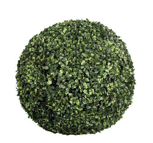 Seidenblumen Roß Künstliche Buchskugel Premium Qualität DP - UV-Schutz & Wetterfest – Wie echt & Blickdicht – Buchsbaumkugel für Außen & Innen – Dauerhaft grün ohne Ausbleichen (38cm)